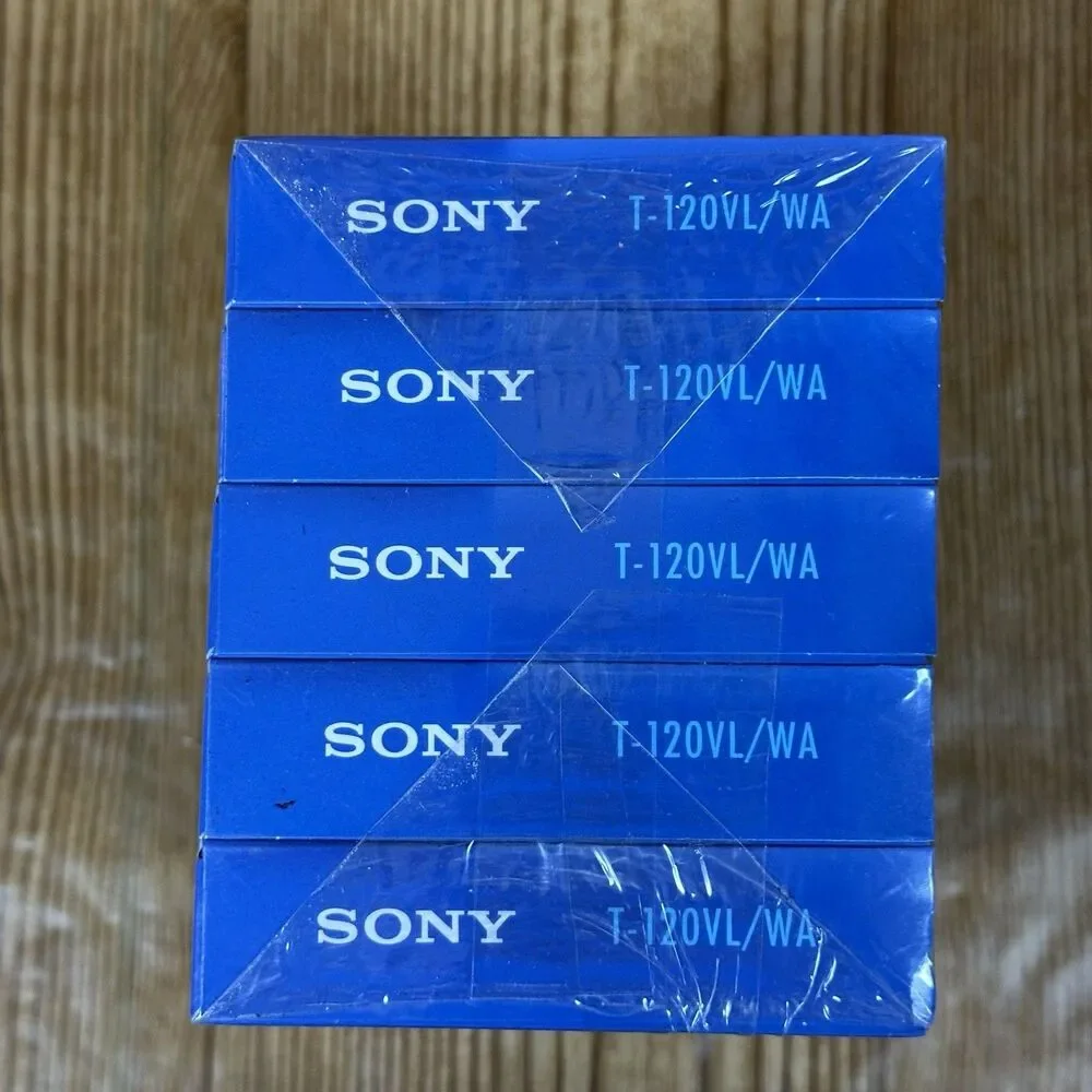 Sony VHS T-120VL/WA‎ Standard Grade VHS Blank Tapes 5 pack Sealed And New